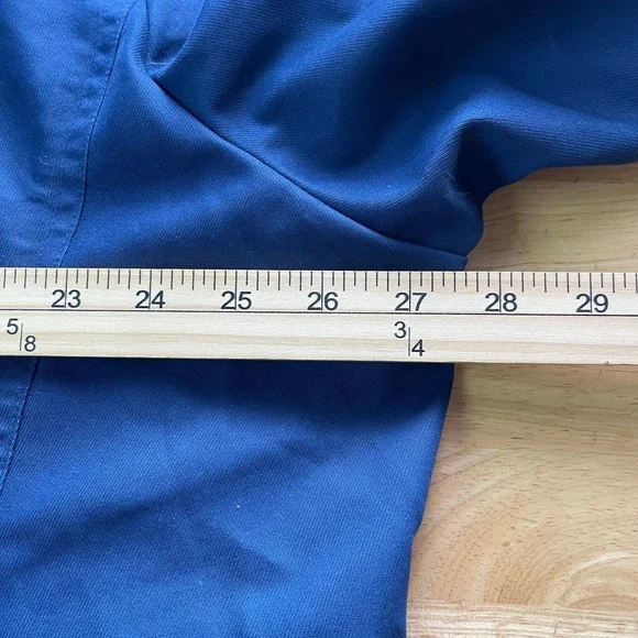 VTG LL Bean Travel Blazer Chore Field Jacket 50L Tall Cotton Canvas Coolmax Blue - Picture 7 of 15